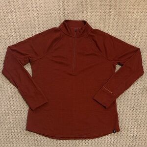 Prana Wesley 1/2 Zip Merino Waffle Knit Athletic Top